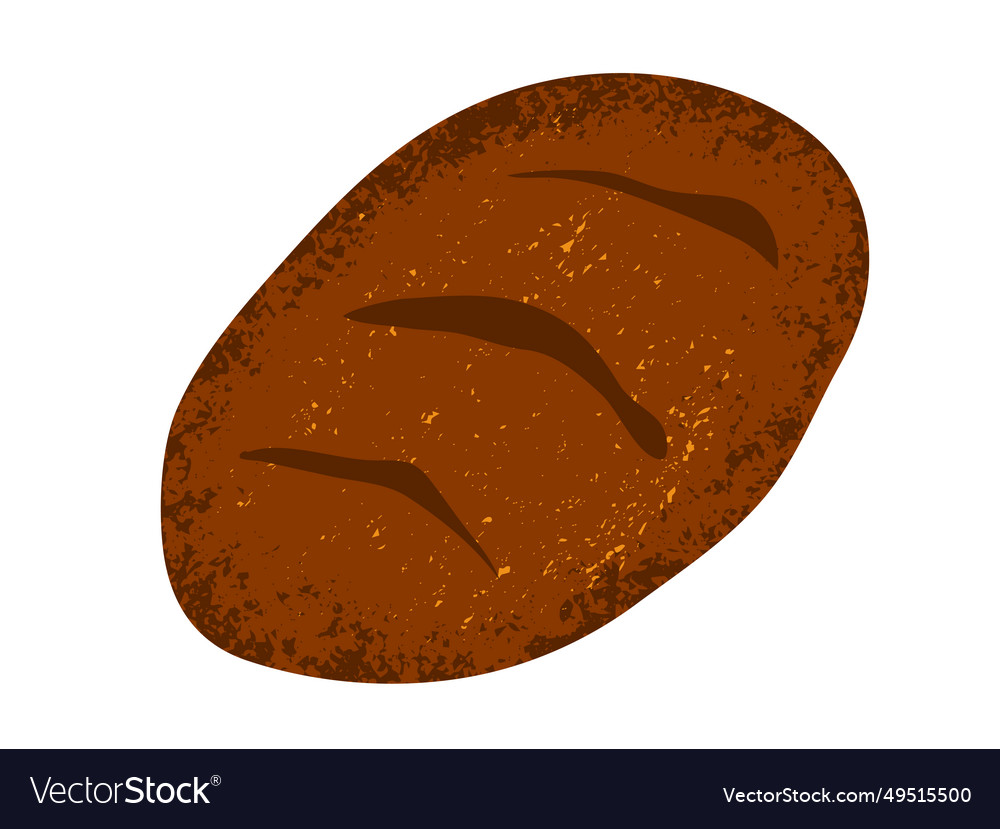 Rye bread loaf isolated on a white background