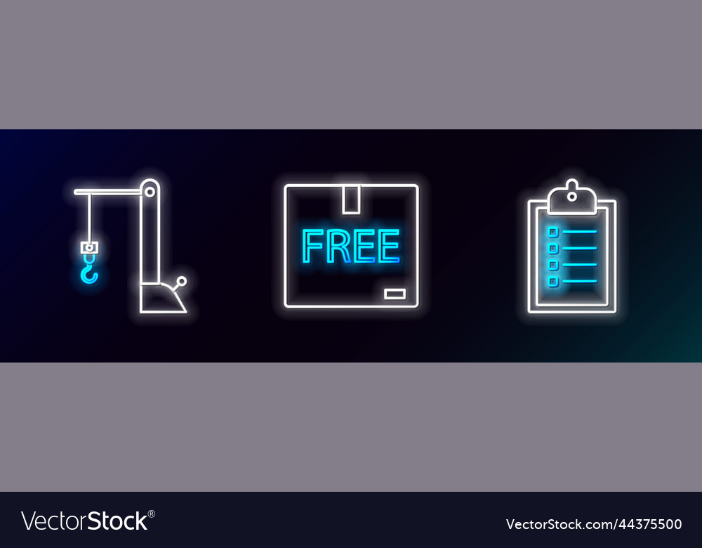Set line verification of delivery list clipboard vector image Set line verification of delivery list clipboard
