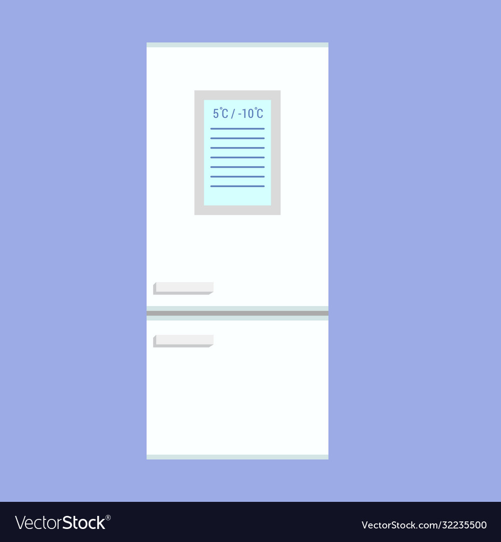 Smart rfridge with lcd display vector image Smart rfridge with lcd display