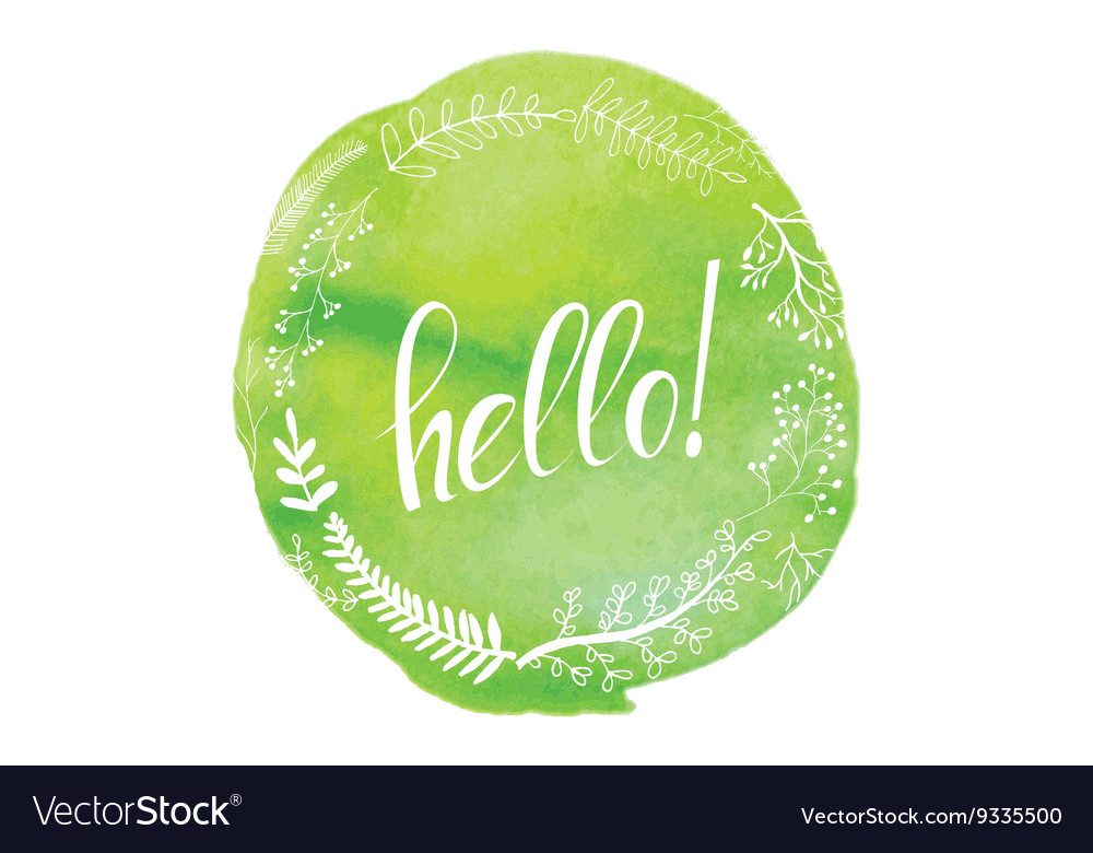 With the word hello