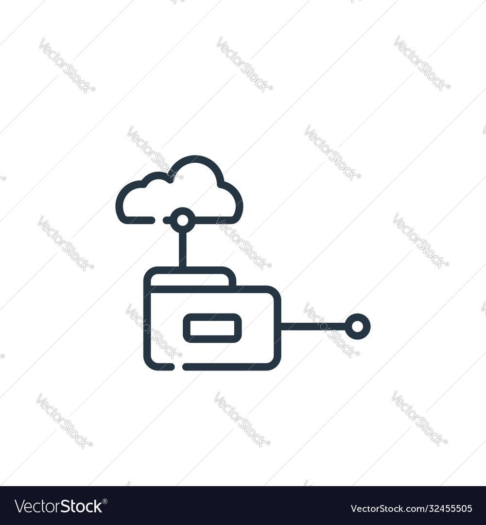 Cloud computing icon isolated on white background vector image Cloud computing icon isolated on white background