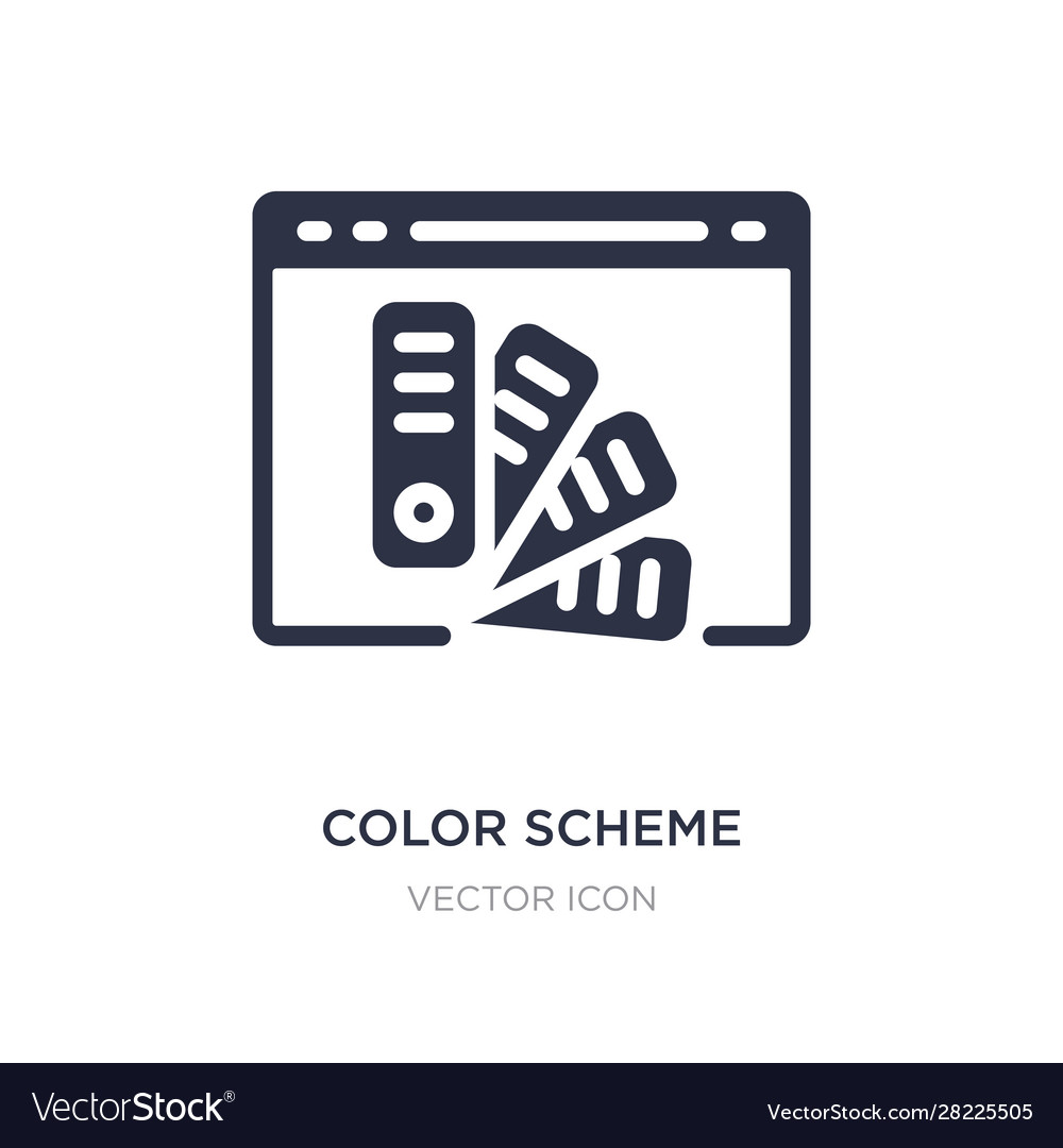 Color scheme icon on white background simple