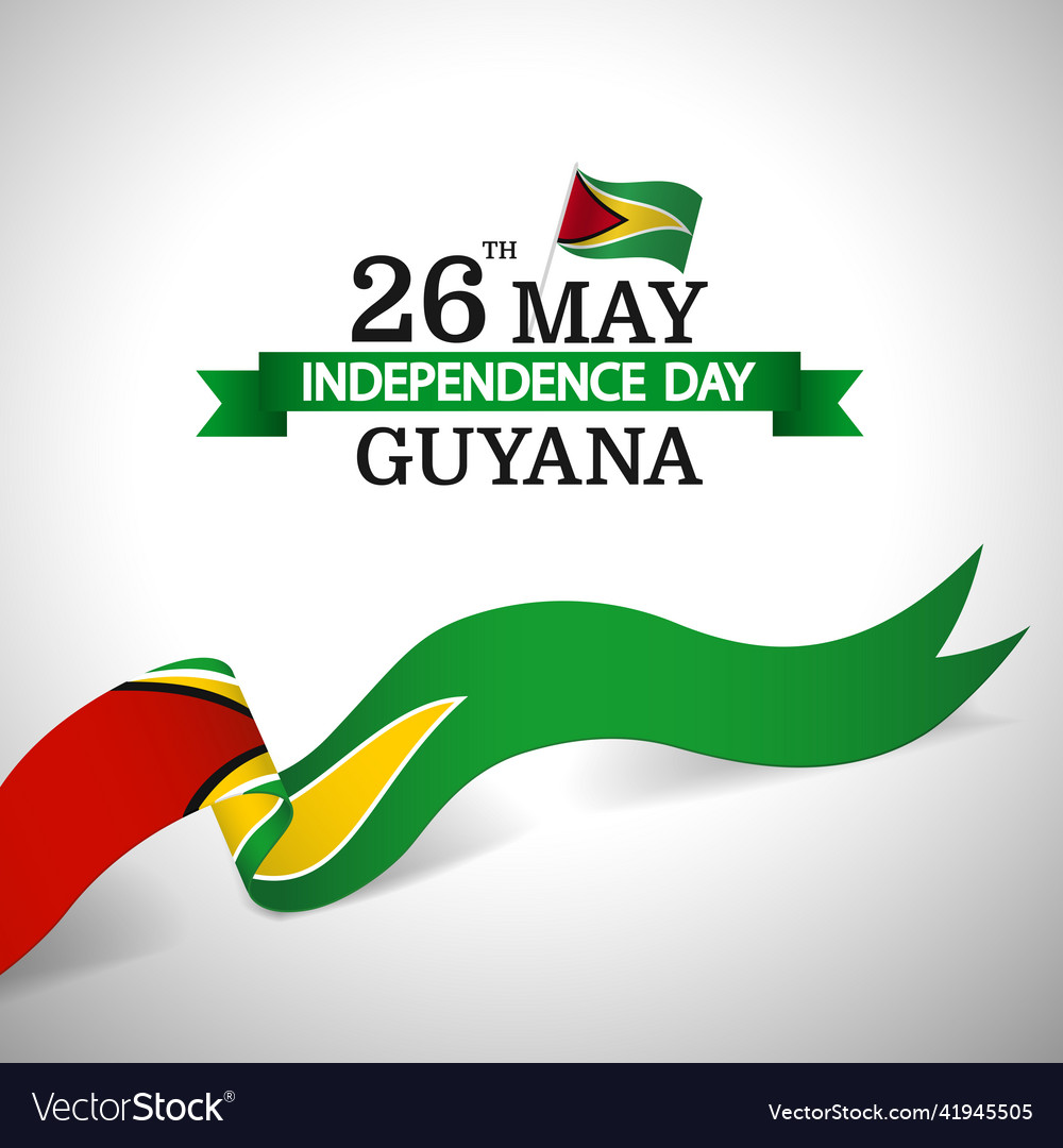 Guyana independence day Royalty Free Vector Image