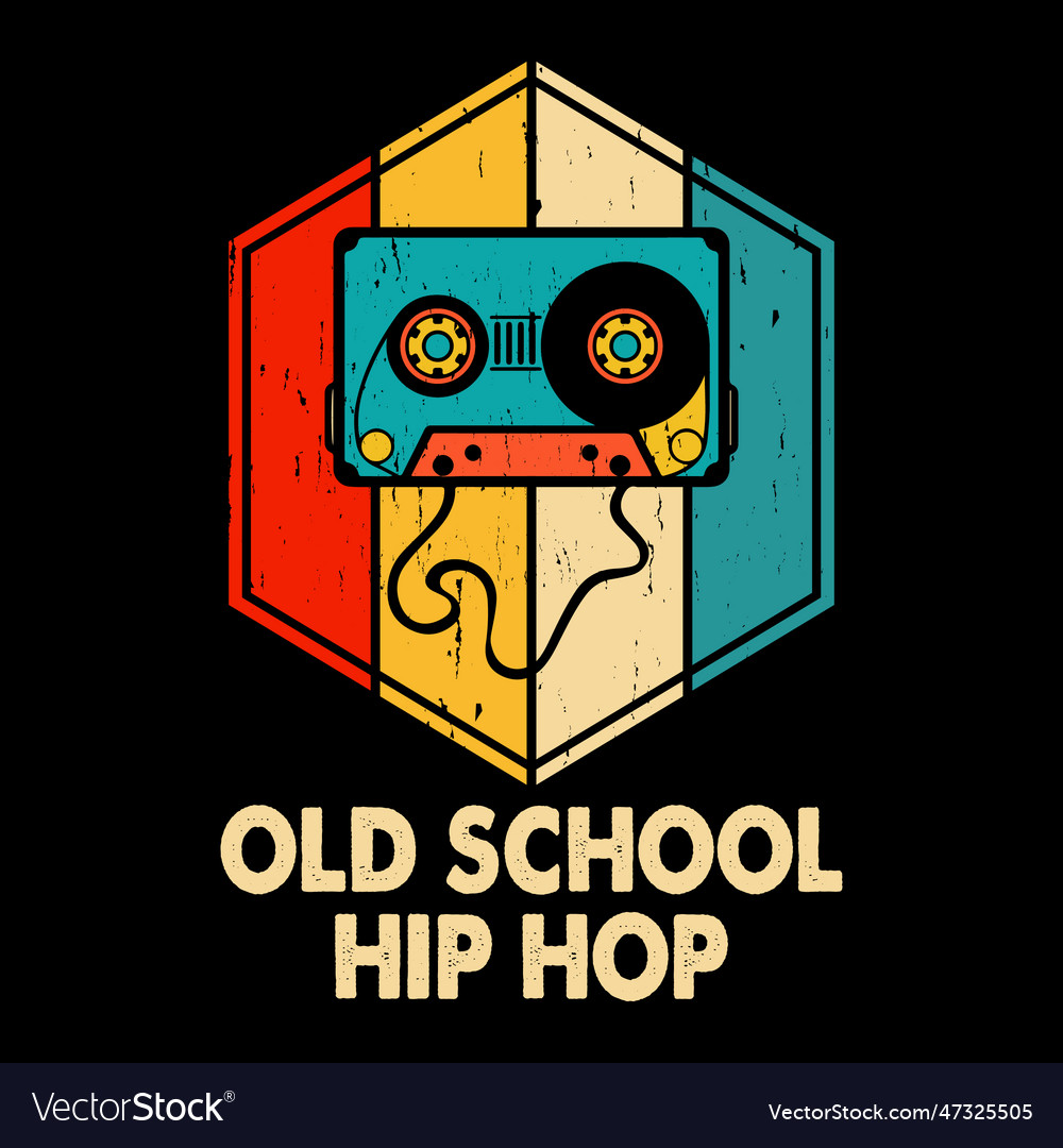 Old school hip hop cassette mixtape t-shirt design