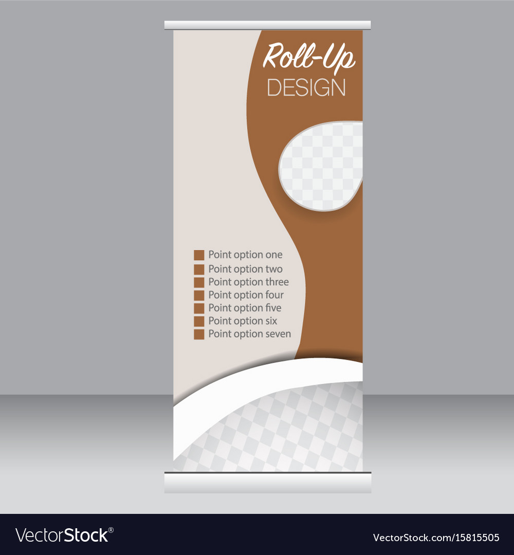 roll up banner stand template royalty free vector image
