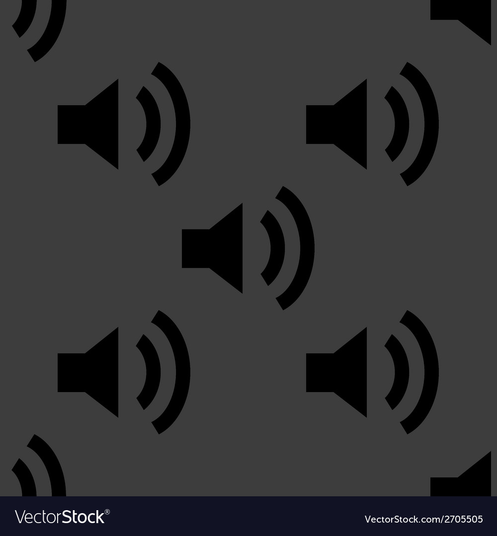 Speaker web icon flat design seamless pattern