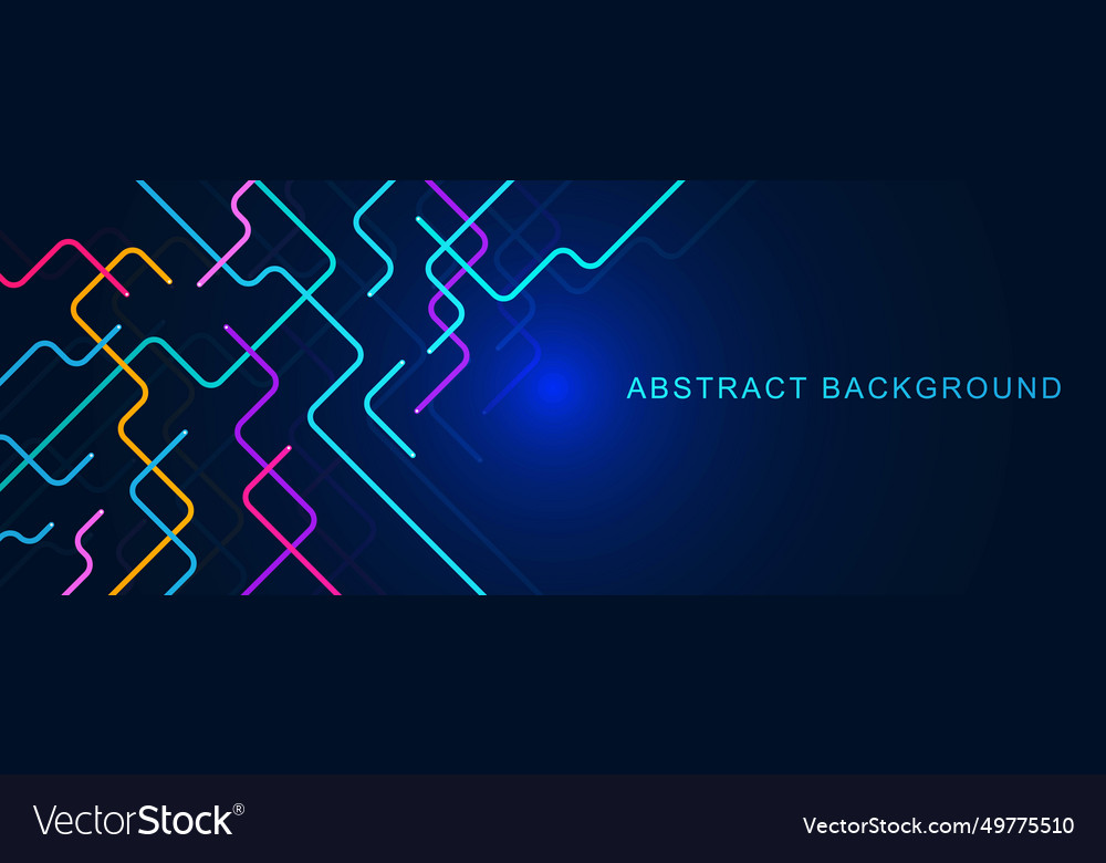 Abstract multi colored lines connection