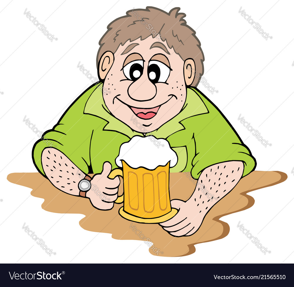 Beer drinker Royalty Free Vector Image - VectorStock