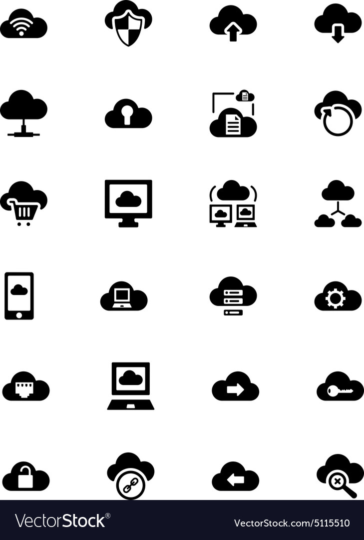 Cloud Computing Icons Set