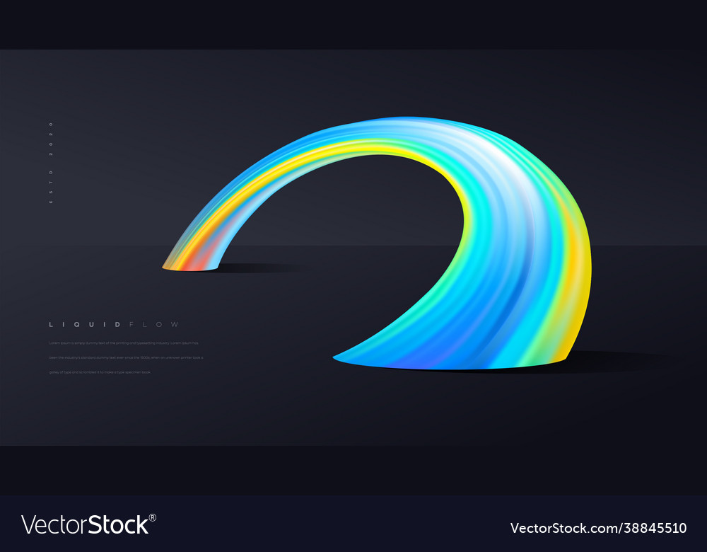 Colorful dynamic liquid wave background vector image Colorful dynamic liquid wave background