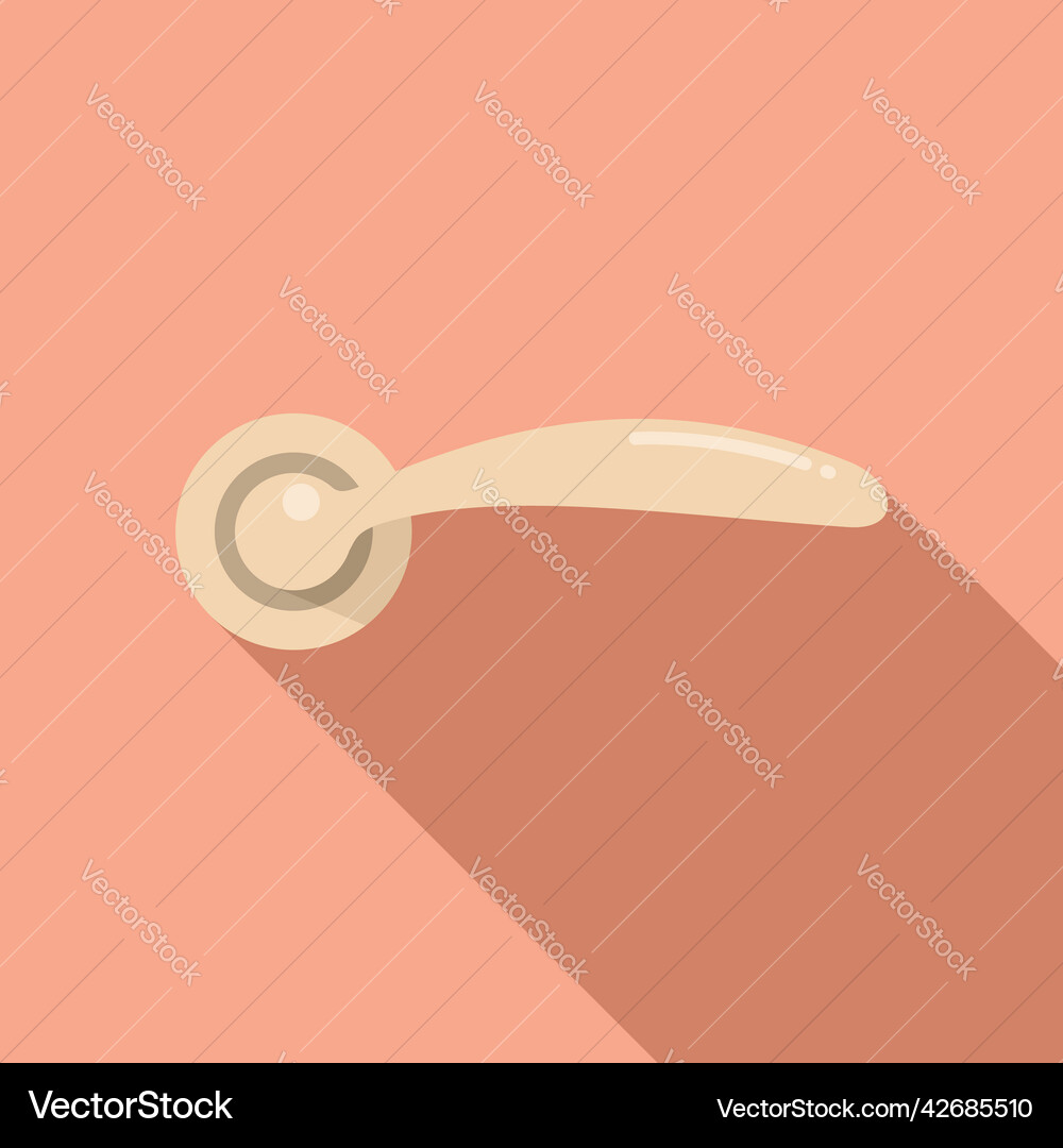 Gate door handle icon flat knob lock Royalty Free Vector
