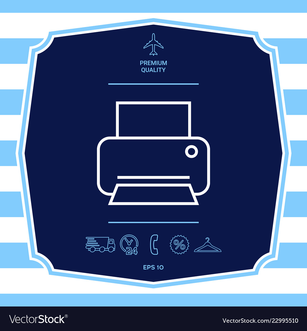 Print line icon graphic elements for your design