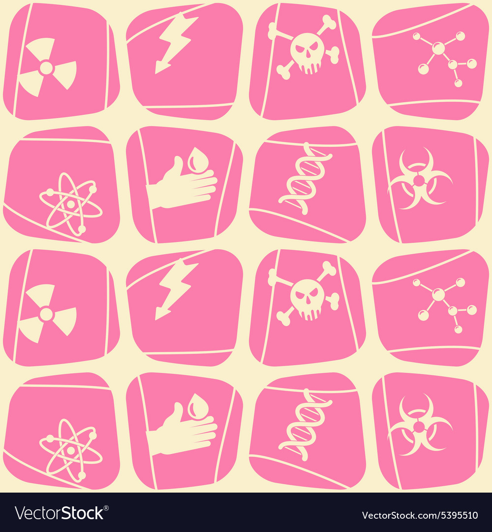 Seamless background with science icons