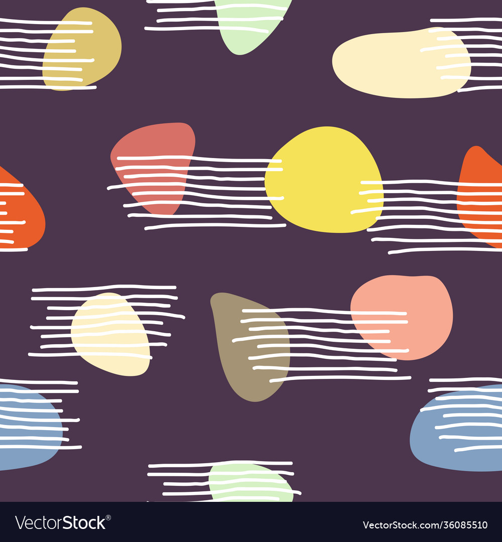 Simple abstract shape with line repeat pattern vector image Simple abstract shape with line repeat pattern