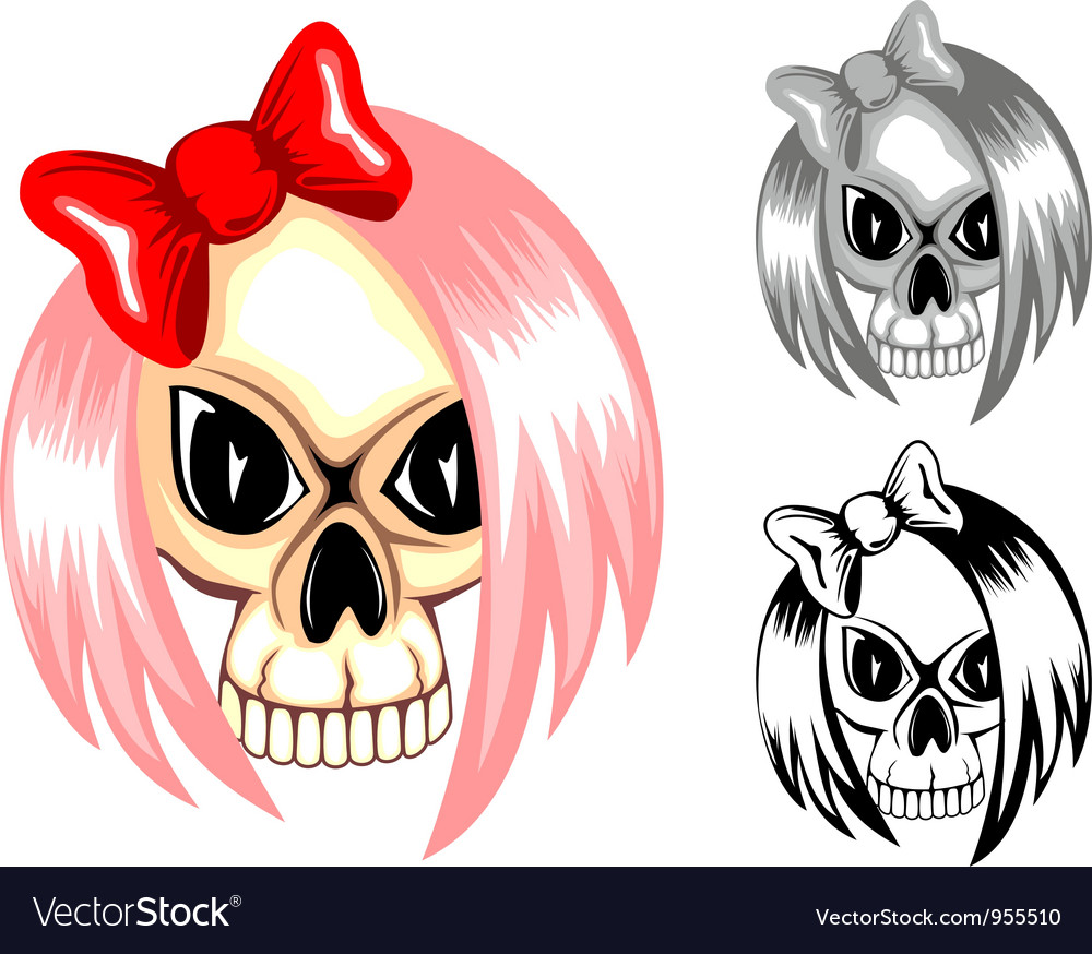 Skull emo Royalty Free Vector Image - VectorStock