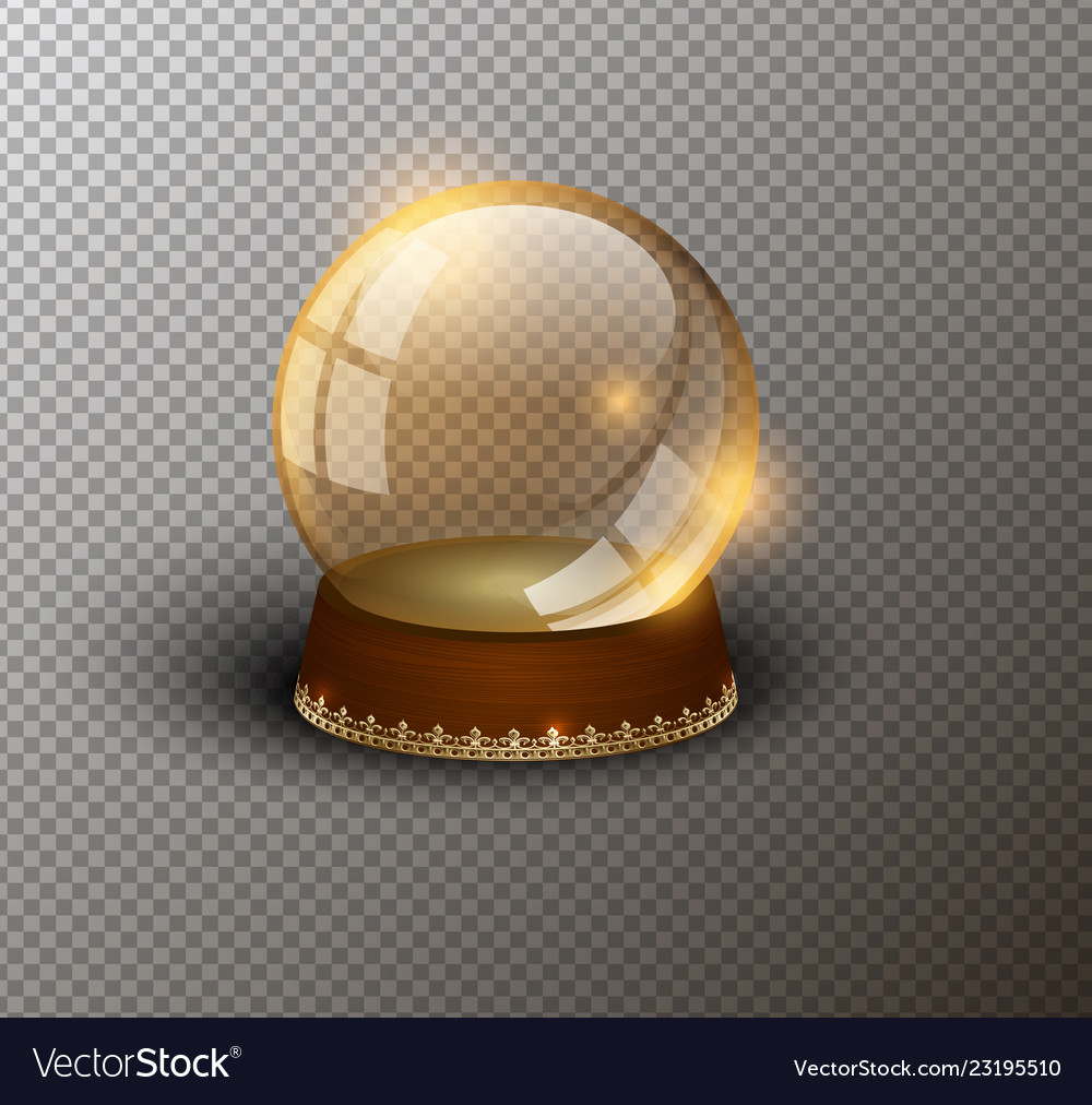 Snow globe empty template isolated Royalty Free Vector Image