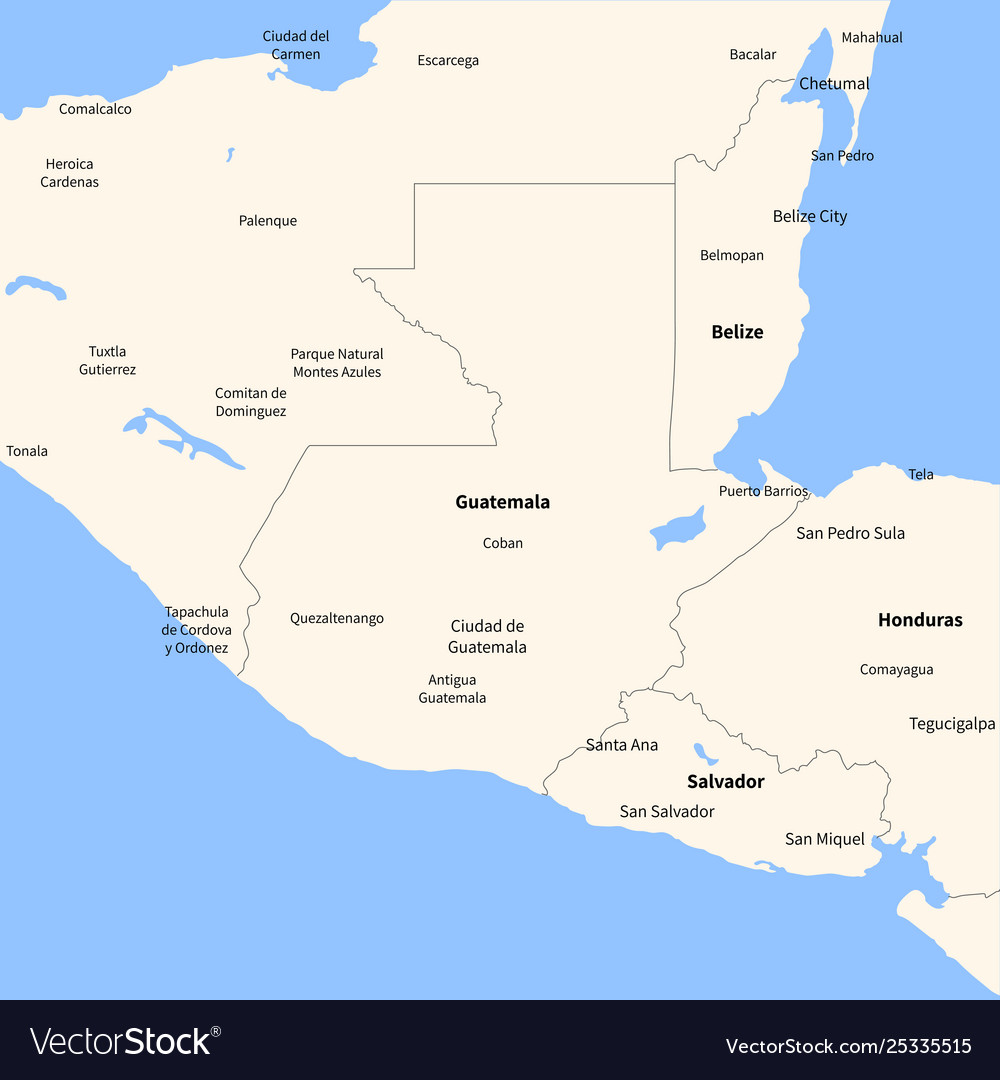 Detailed map guatemala