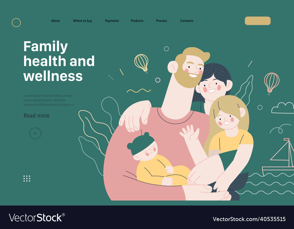 Family health and wellness - medical insurance web