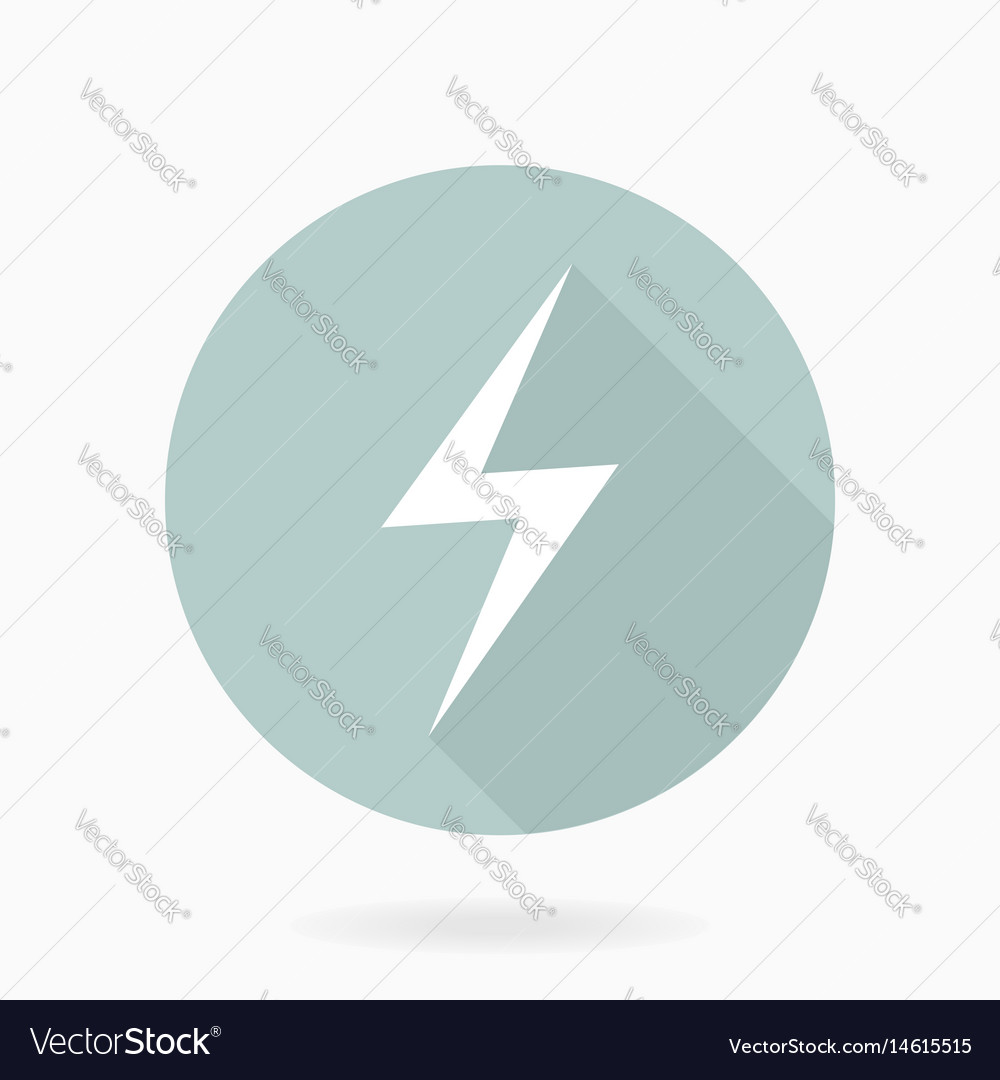 Fine lightningflat icon with lightning