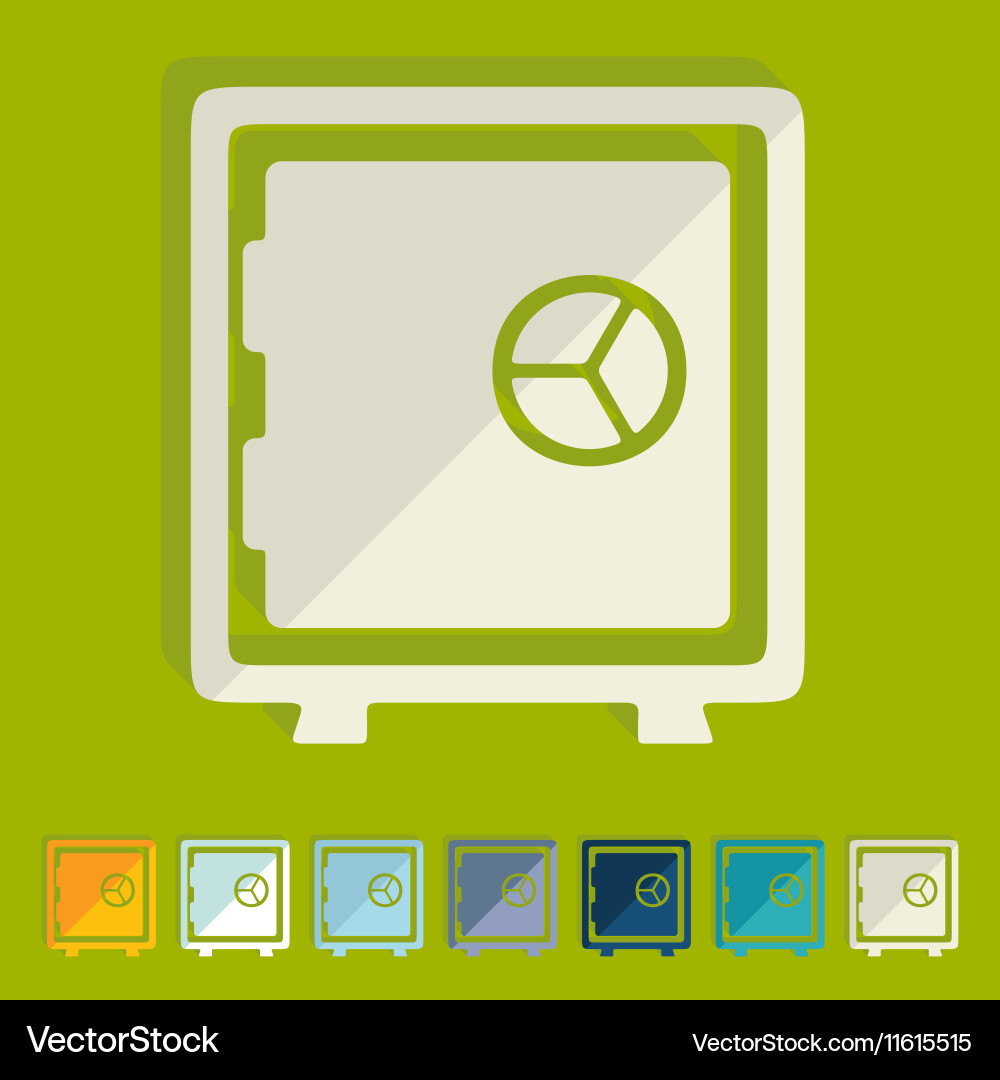 Flat design safe Royalty Free Vector Image - VectorStock