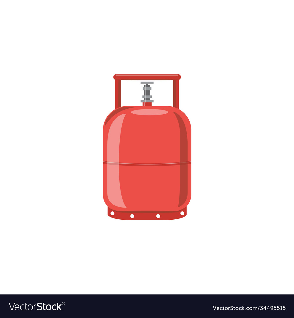 Icon a flammable red gas cylinder flat Royalty Free Vector