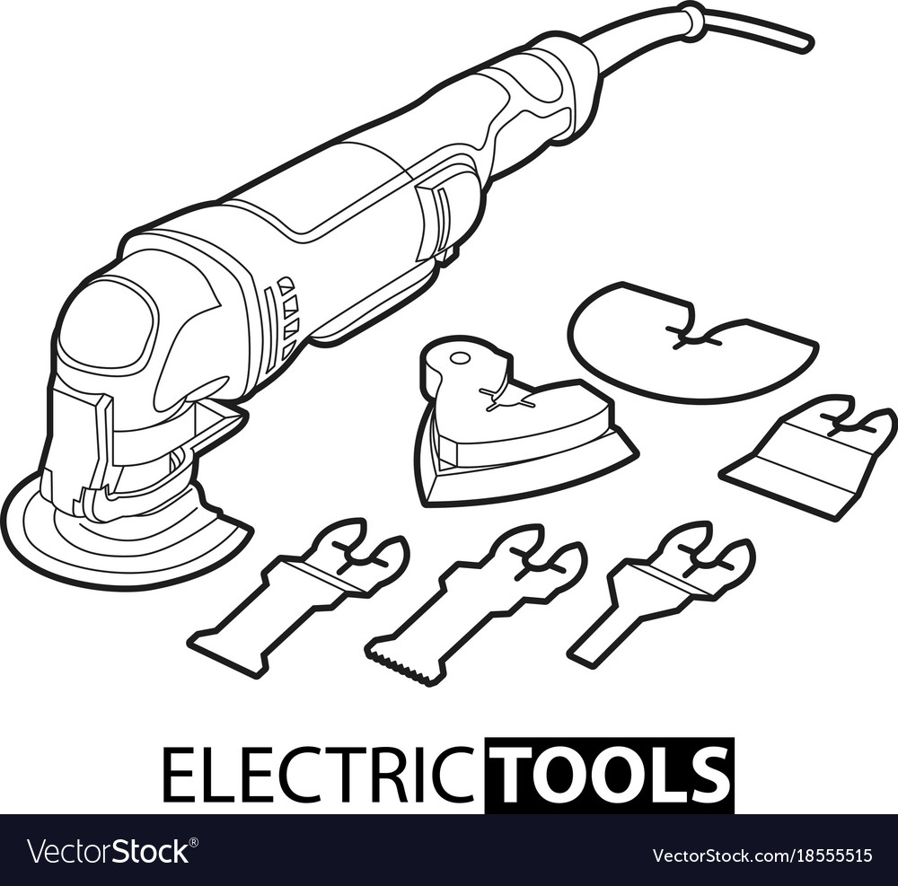 Multi tool on white background Royalty Free Vector Image