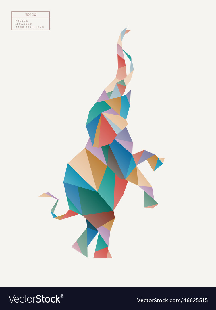 Polygon elephant low poly animal