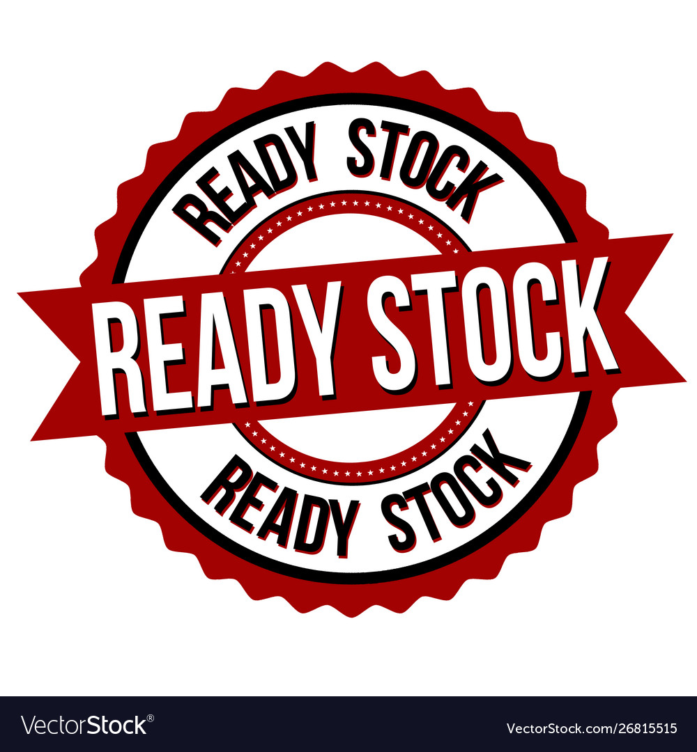 Ready stock label or sticker Royalty Free Vector Image