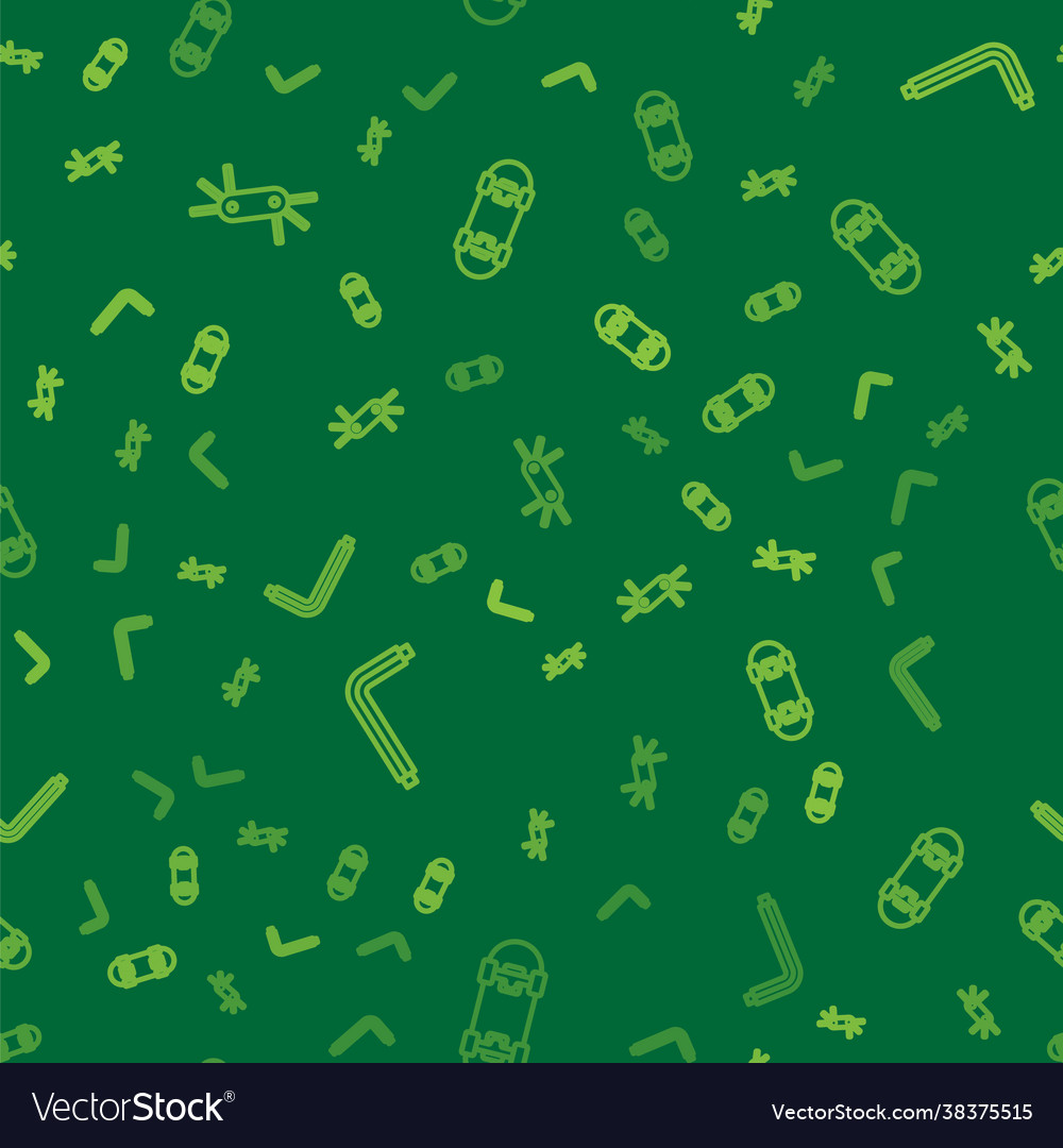 Set line tool allen keys and skateboard Royalty Free Vector