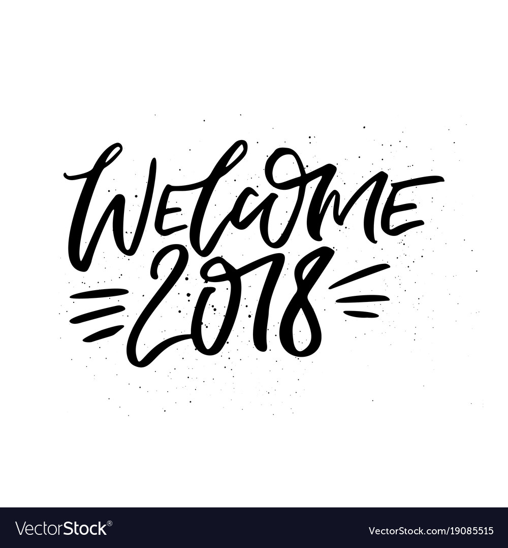 Welcome 2018 lettering