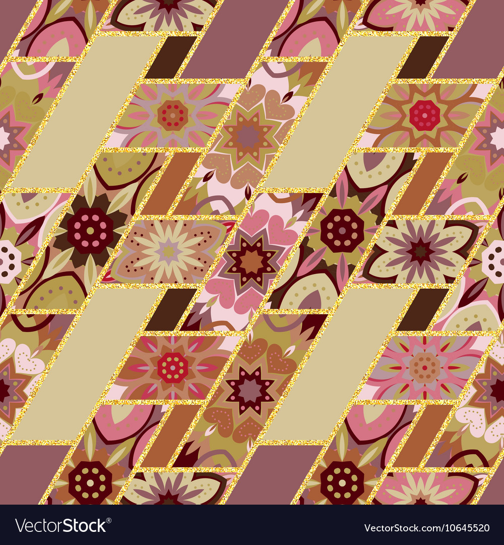 Abstract seamless patchwork pattern