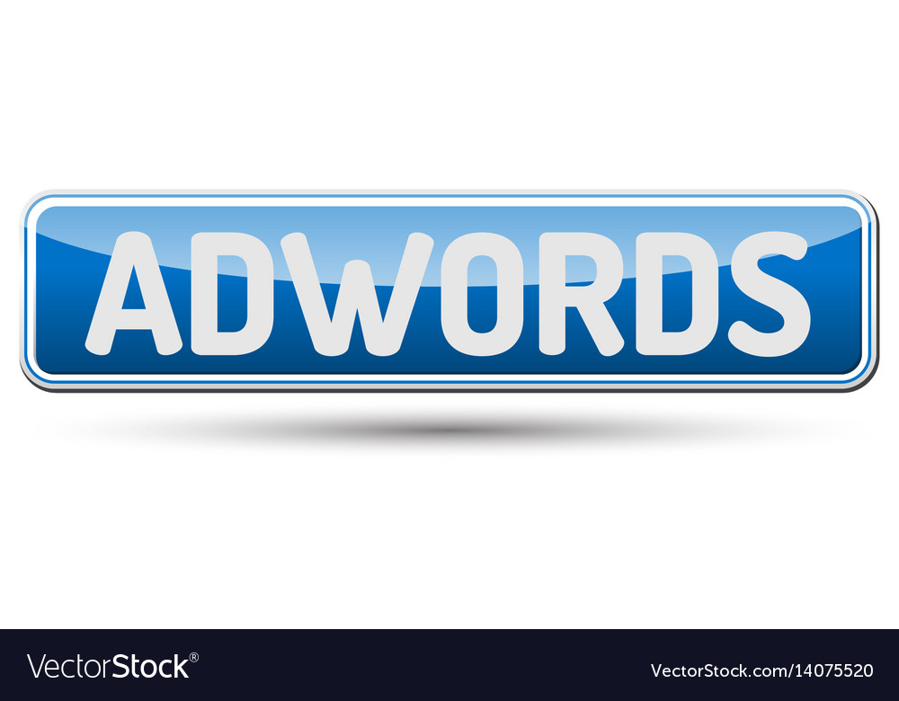 Adwords - abstract beautiful button with text Vector Image