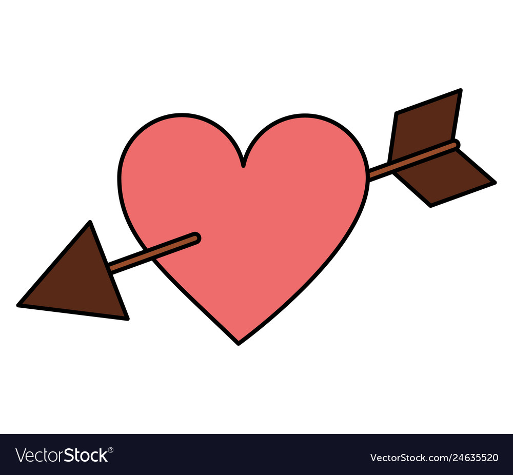 Arrow heart isolated icon Royalty Free Vector Image