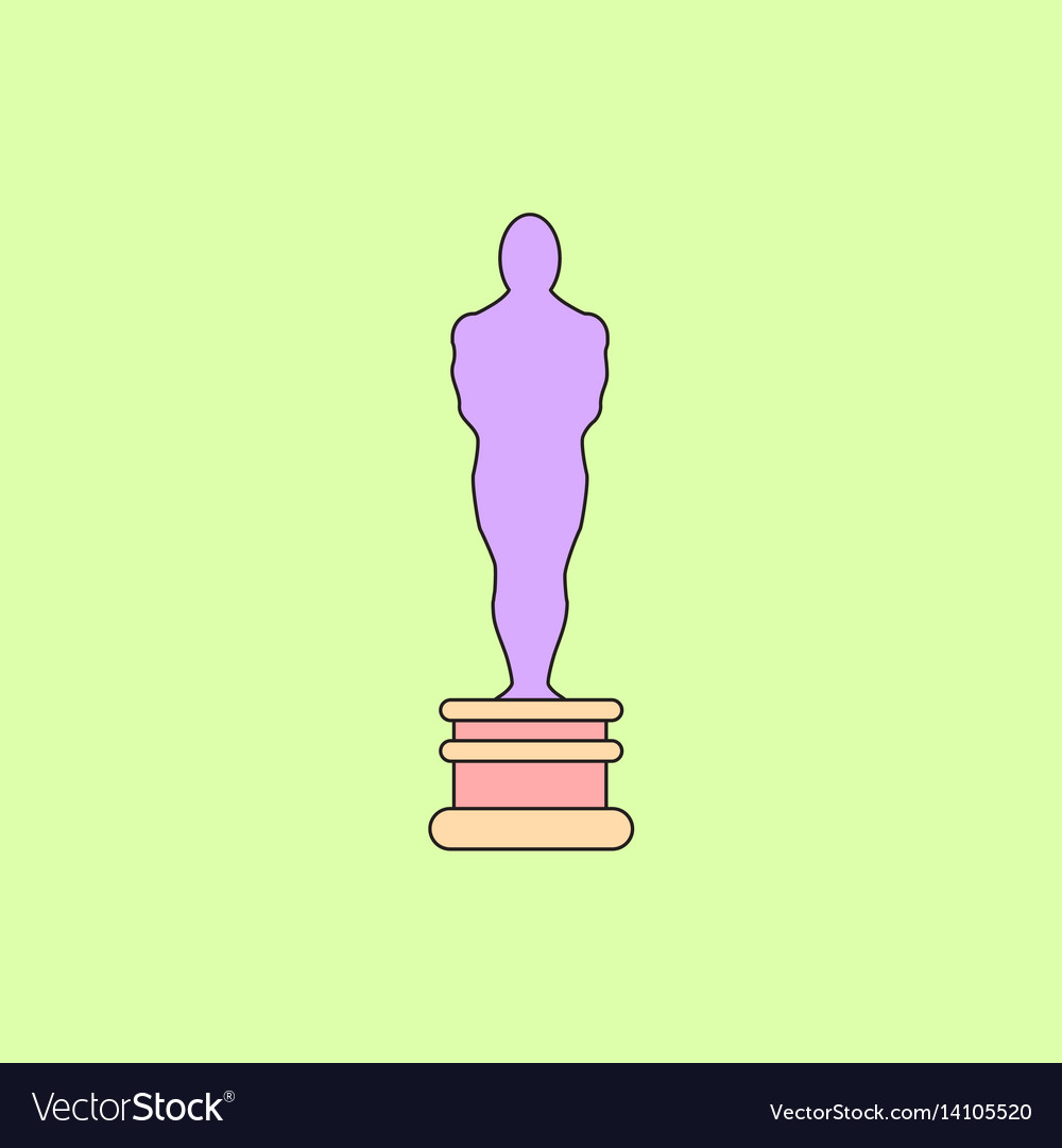 Best person award icon flat style