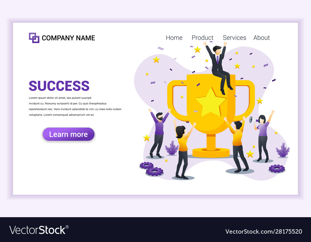 Business team success concept people celebrating vector image Business team success concept people celebrating