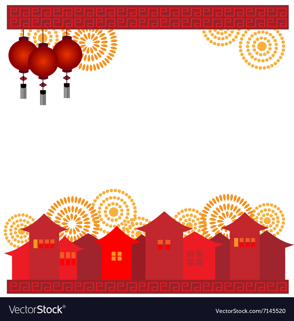 Chinese New Year Greeting Card Royalty Free Vector Image