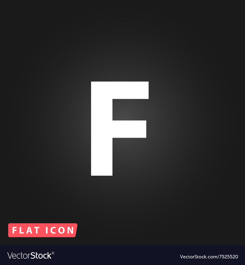 Letter f flat icon