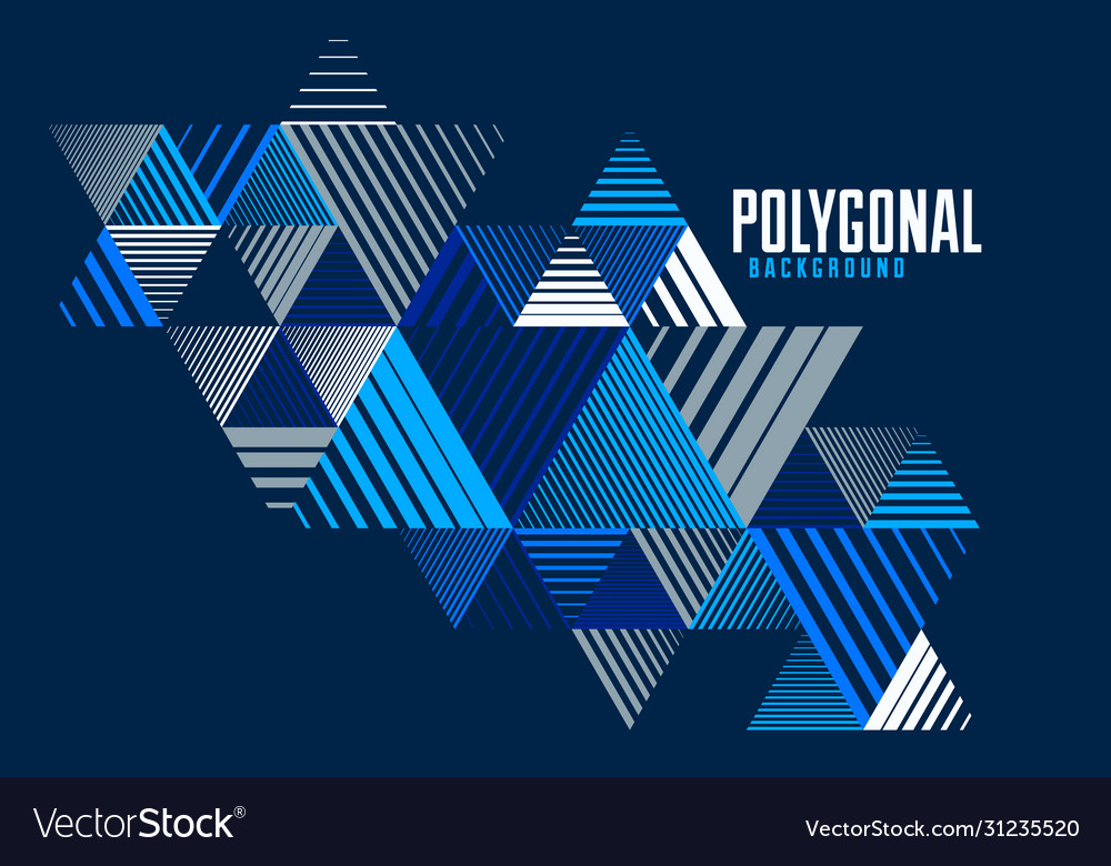 Line design 3d cubes and triangles abstract vector image Line design 3d cubes and triangles abstract