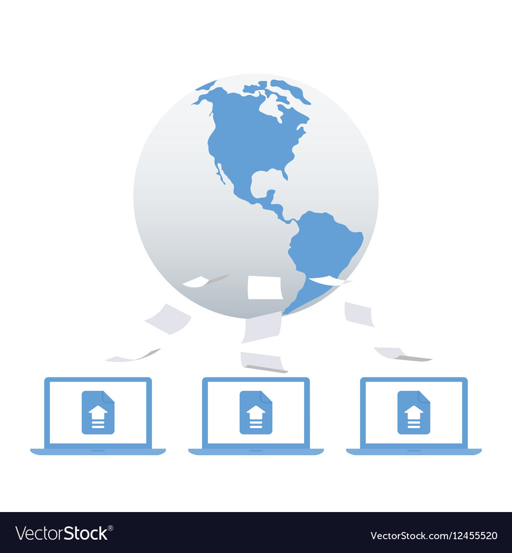 Loading data from computer to the internet