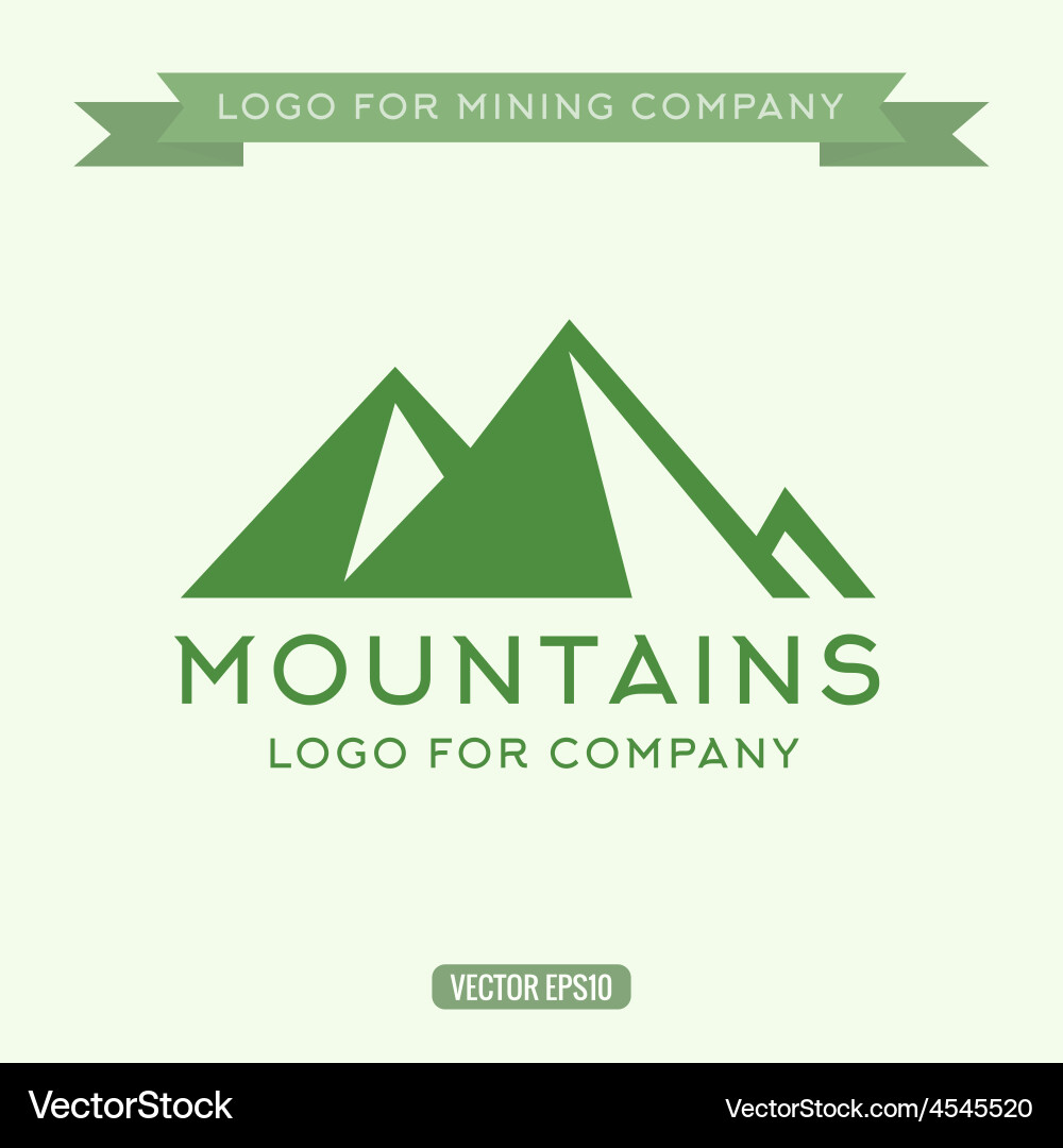 Logo abstract mountain Royalty Free Vector Image