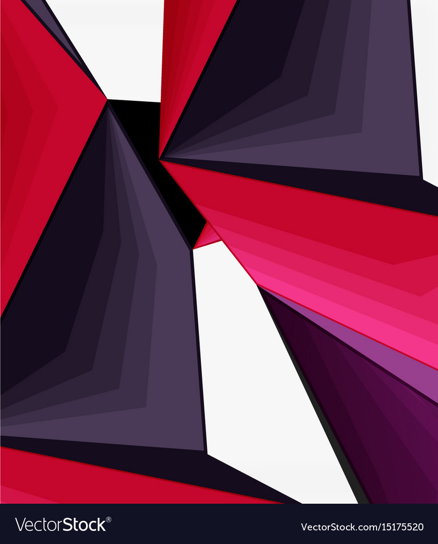 Low poly geometric 3d shape background Royalty Free Vector