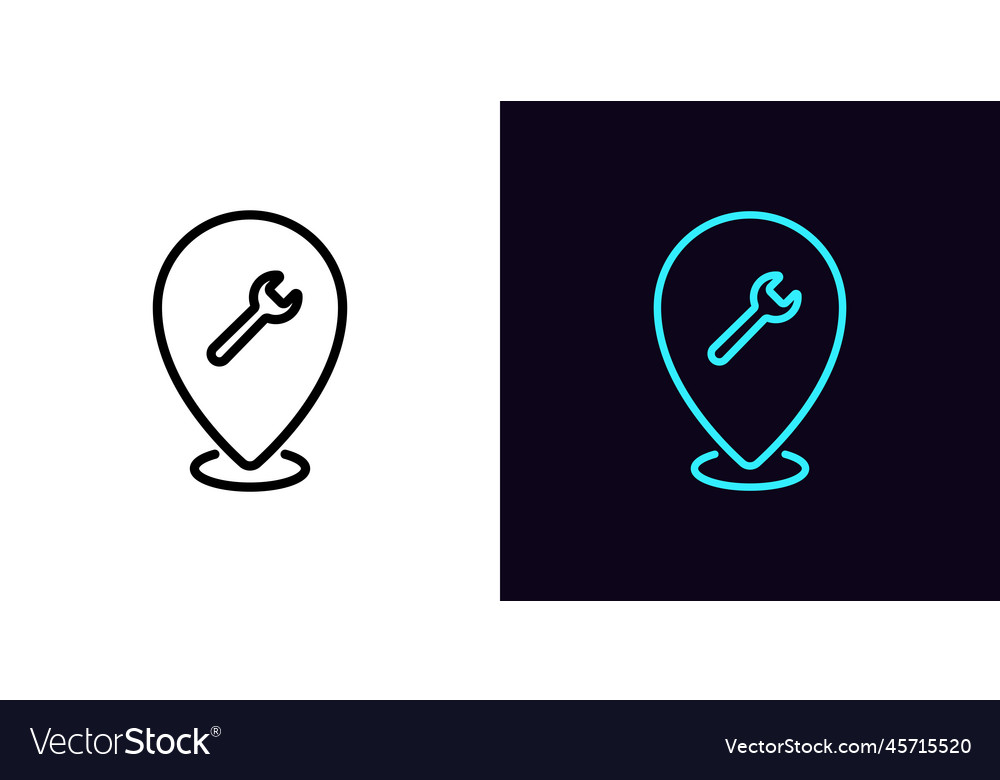 Outline repair pointer icon with editable stroke vector image Outline repair pointer icon with editable stroke