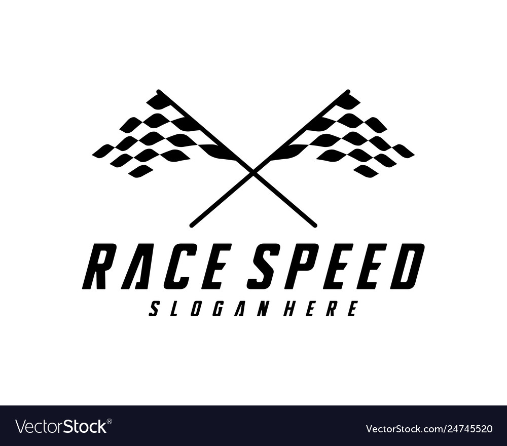 Race flag design concepts icon speed simple vector image Race flag design concepts icon speed simple