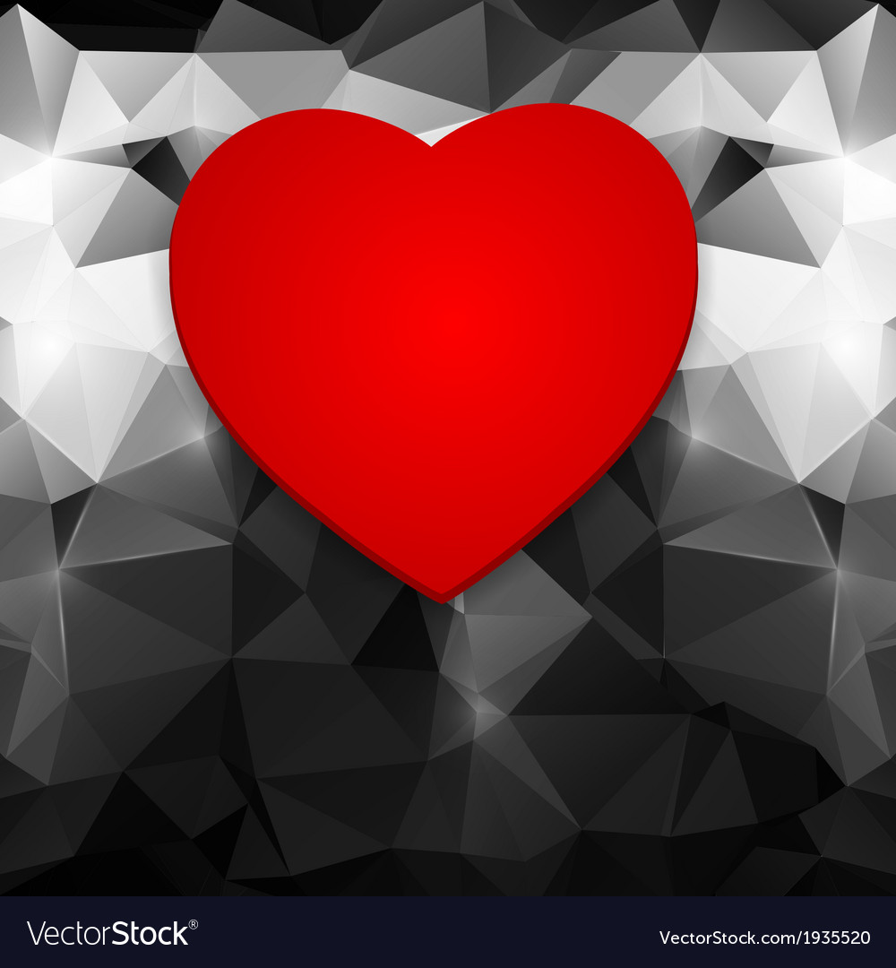 Red heart on an abstract background