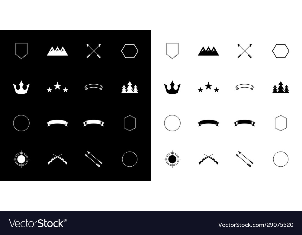 Set element design vector image Set element design