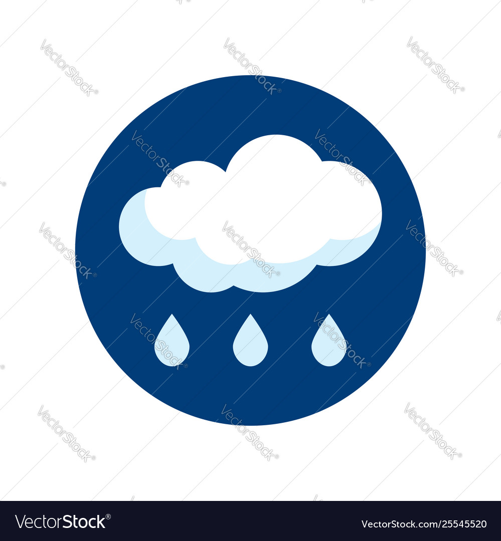 Simple weather icon in flat style Royalty Free Vector Image