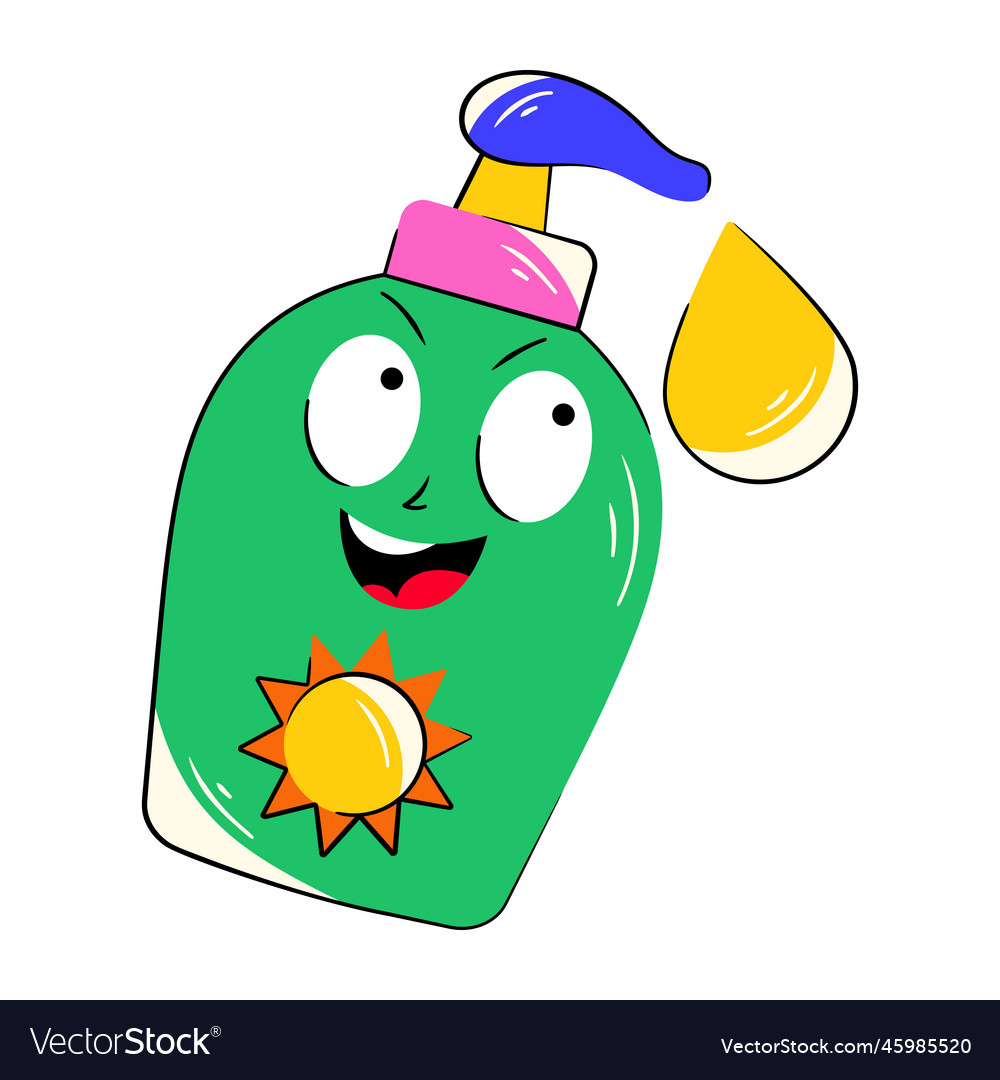 Sunscreen Royalty Free Vector Image - VectorStock