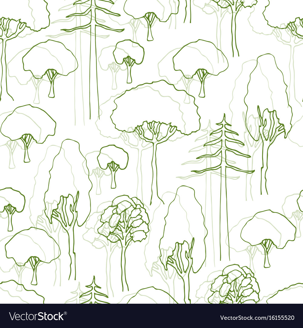 Trees pattern seamless