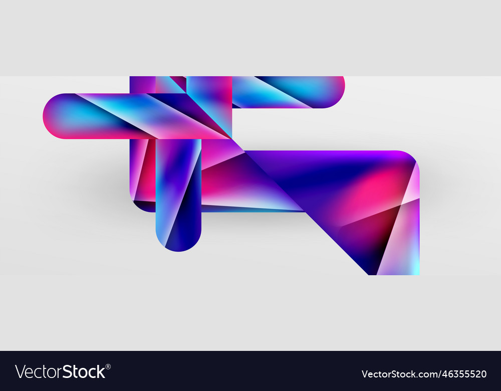 Triangle fluid color gradient abstract background vector image Triangle fluid color gradient abstract background