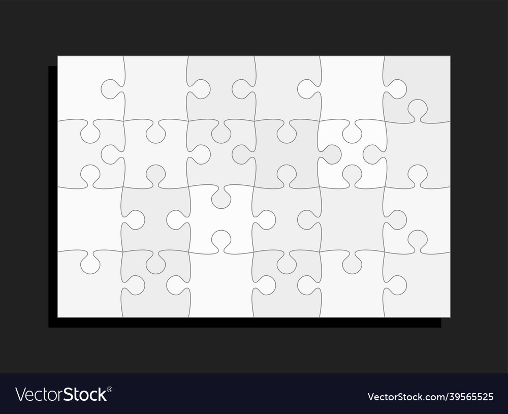Background made pieces puzzle jigsaw frame vector image Background made pieces puzzle jigsaw frame